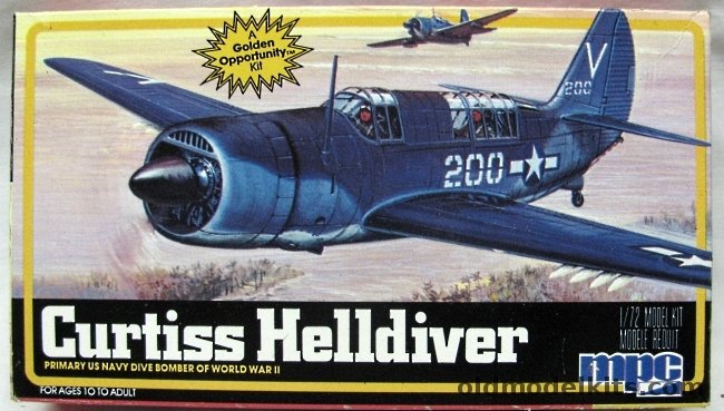 MPC 1/72 Curtis Helldiver SB2C - Air Group 87 USS Ticonderoga 1945, 1-4105 plastic model kit